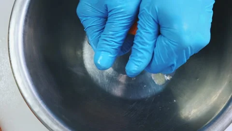 Orange juice squeezing close up. Top down view Stock Footage 208399036