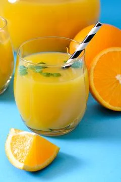 Orange juice time Stock Photos