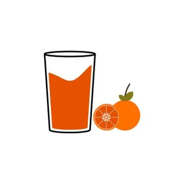 Orange juice vector design template illustration Stock Illustration