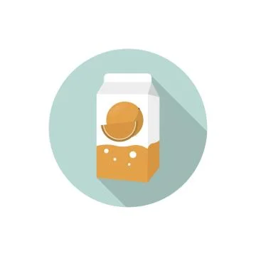 Orange juice vector flat design Stock Illustration