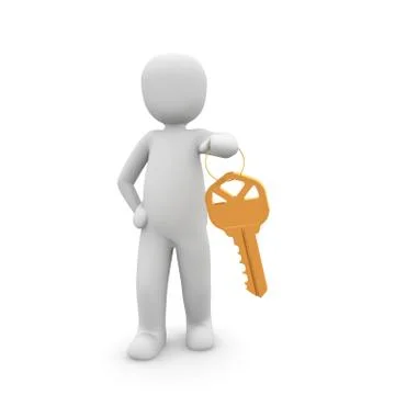 Orange key Stock Illustration