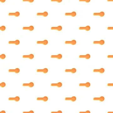 Orange keyhole patterns creating a repeating background Stock Illustration