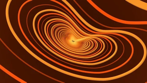 Orange Kidney Lines Rotation Stock Footage 100436427