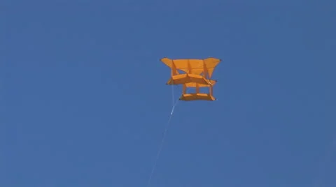 Orange kite Stock Footage 5548457