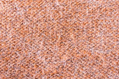 Orange Knitting Fabric Texture Pattern Background Stock Photos
