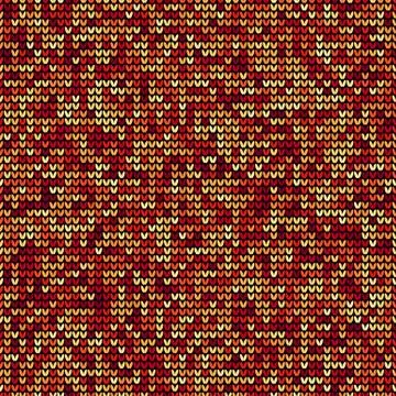 Orange knitting seamless pattern background vector Stock Illustration