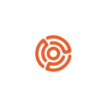 Orange labyrinth Stock Illustration