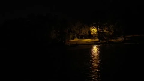 Orange Lake at Night Video stock 202614893