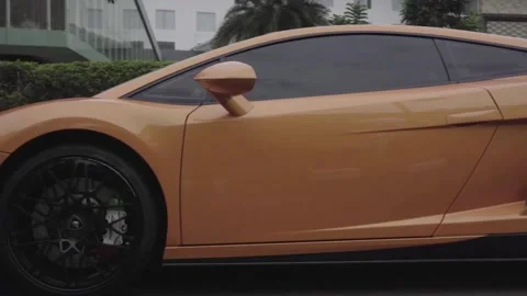 Orange lamborghini Video stock 158172309