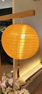 Orange Lantern with Tassel Stock Photos