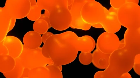 Orange lava lamp loop animated background Stock Footage 303345654