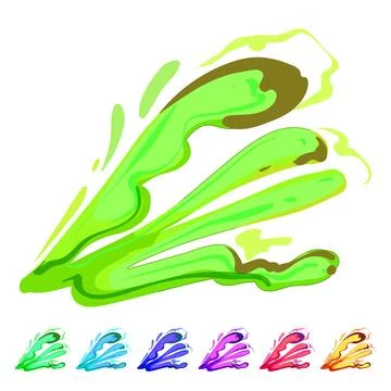 Orange lava splash cartoon vector graphic 库存插图