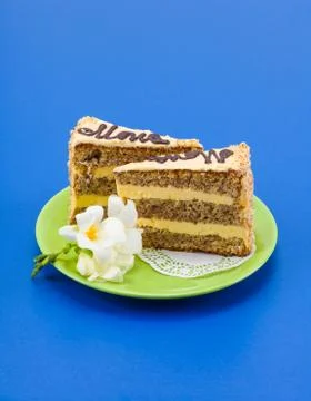 Orange layer cake Stock Photos