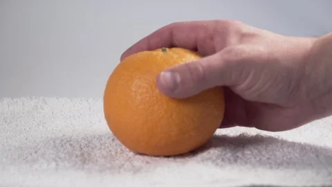 Orange lays the white background Stock Footage 127857485