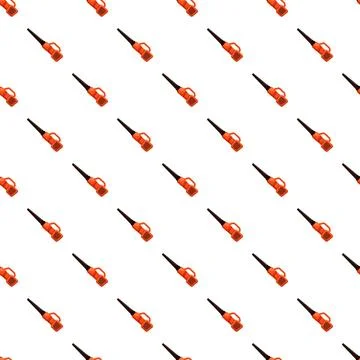 Orange leaf blower tools creating seamless pattern wallpaper 스톡 일러스트