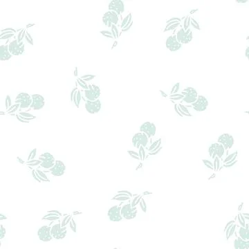 Orange leaf branch glyph seamless pattern Stock Illustration