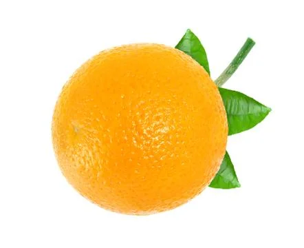 Orange with leaf Stock Photos