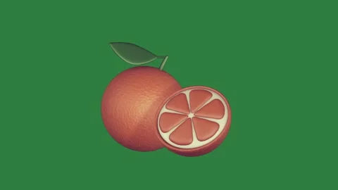 An orange leaf on top of it isolated on green screen background Stock Footage 337035389