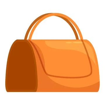 Orange leather handbag presenting elegance and style Illustration