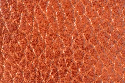 Orange leather texture surface background Stock Photos