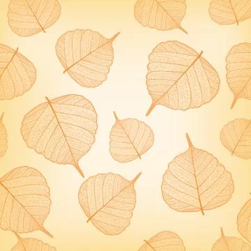 Orange leaves, seamless Stock-Illustration