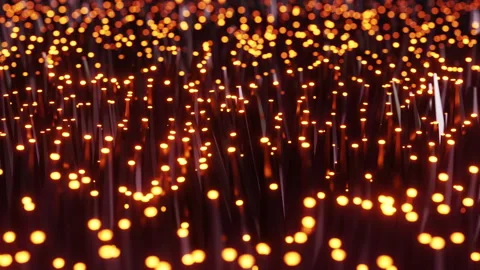 Orange LEDs moving in waves. Infinitely looped animation Stock-Footage 211654727
