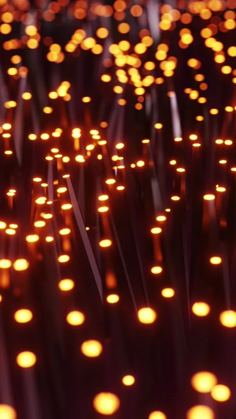 Orange LEDs moving in waves. Vertical looped video Stock Footage 226371354