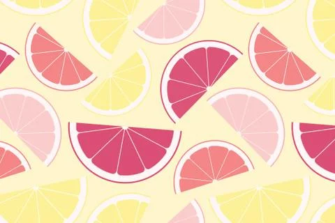 Orange, lemon, lime, pomelo slice elements. Stock Illustration
