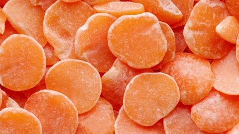 Orange lentils in bulk, flat grains, moving sideways Stock-Footage 255037341