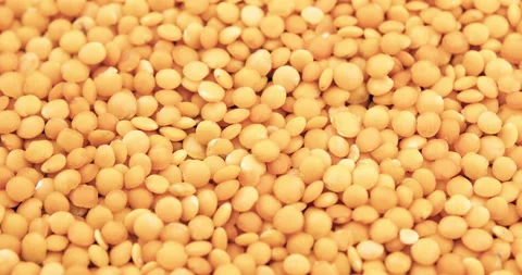 Orange lentils close up. Lentils pattern as background Stock Footage 110888214