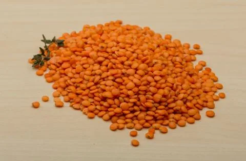 Orange lentils Stock Photos