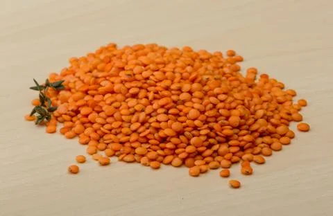 Orange lentils Stock Photos