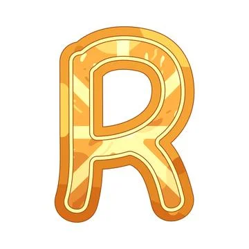 Orange letter R Illustrazione stock
