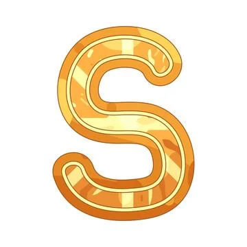 Orange letter S イラスト素材