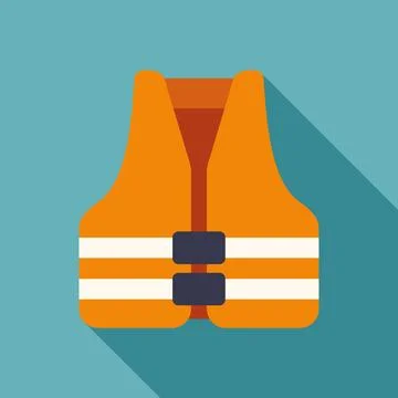 Orange life jacket icon providing water safety イラスト素材