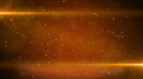Orange light beams and particles loopable background Stock Footage 10877377