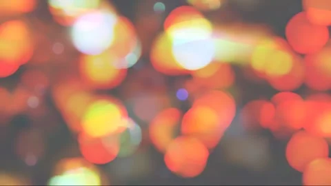 Orange Light Camera Lens Blur Bokeh Blinking 4K Overlay Background Stock Footage 289914368