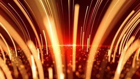 Orange light from dust particles creates beautiful bokeh. Elegant abstract Stock Footage 304617496