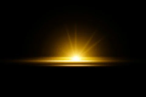 Orange light effect Glowing light bursts with sparkles. Glow light effect s.. Stock Photos