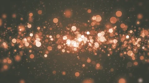 Orange light shine particles bokeh, holiday concept. Christmas animated golde Vídeo Stock 82442373