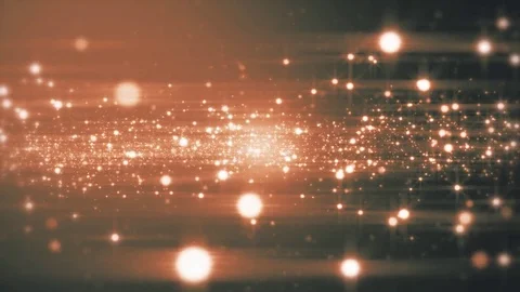 Orange light shine particles bokeh, holiday concept. Christmas animated golde Stock-Footage 82446312