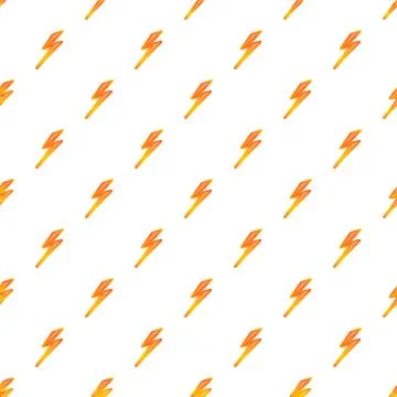 Orange lightning bolt seamless pattern background Illustrazione stock