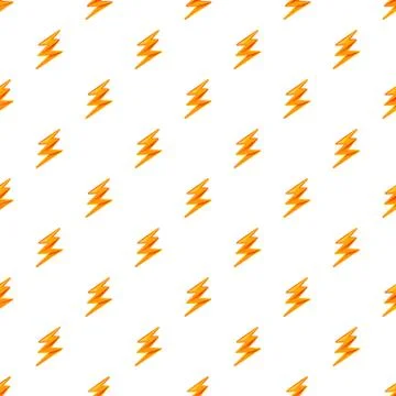 Orange lightning bolts creating seamless pattern background Illustrazione stock