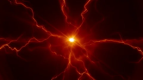 Orange Lightnings - HD LOOP 224 Video stock 44115100