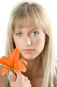 Orange lily Stock Photos