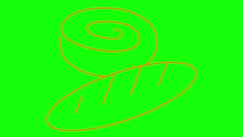 Orange line bread and roll green Stock Footage 276410057