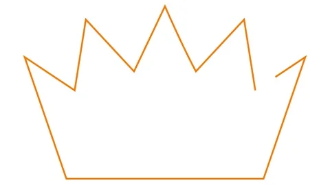 Orange line crown white Stock Footage 271254904