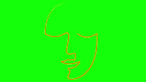 Orange line face 2 green Video stock 261077690