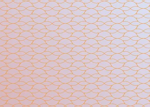 Orange line geometric pattern on light pink background. Illustrazione stock