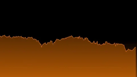 Orange line graph on black background chart of stock market investment trading. Stock Footage 83238731